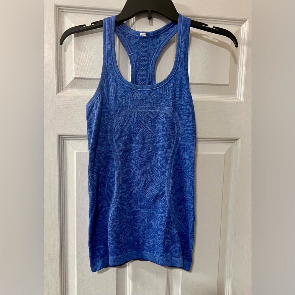 Lululemon Swiftly Blue Racerback Tank Top Size 4